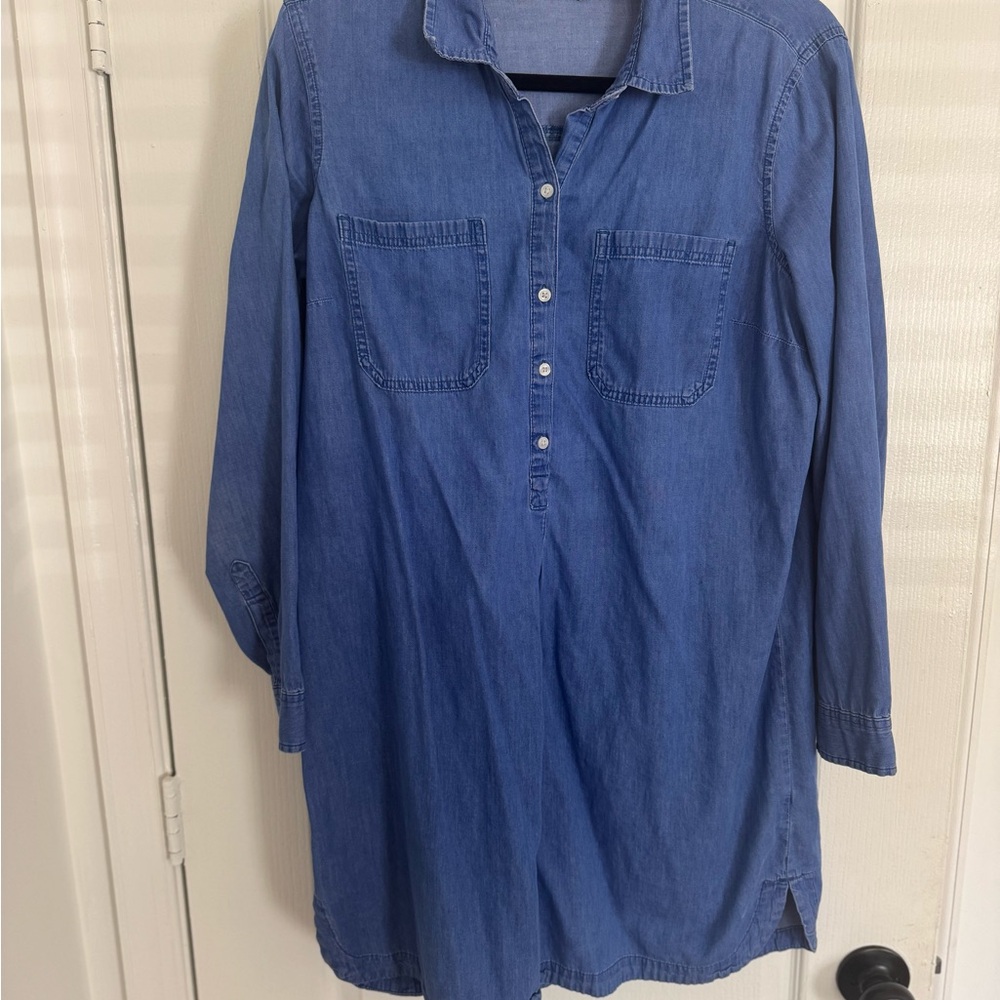 Blue Denim Shirt Dress